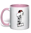 Чашка з кольоровою ручкою Naruto Kakashi Ніжно рожевий фото