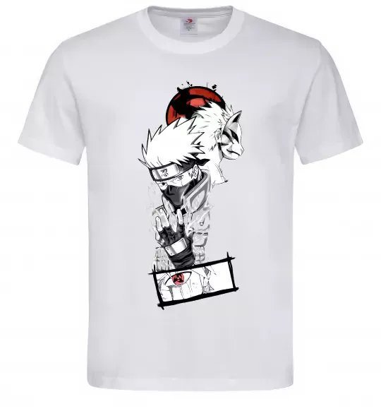 Чоловіча футболка Naruto Kakashi Білий фото