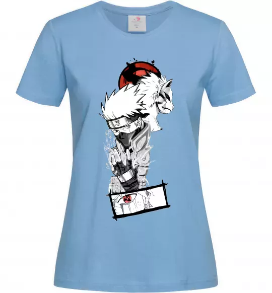 Жіноча футболка Naruto Kakashi Блакитний фото
