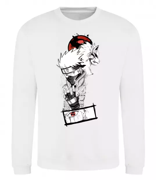 Світшот Naruto Kakashi Білий фото