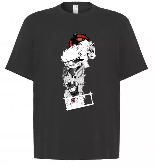Футболка Оверсайз Naruto Kakashi Черный фото