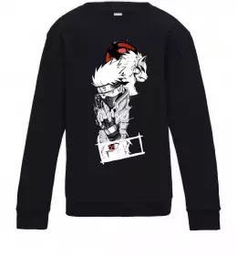 Детский Свитшот Naruto Kakashi Черный фото