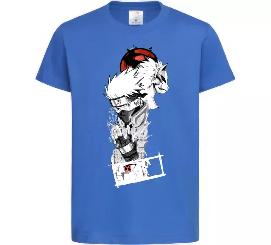 Дитяча футболка Naruto Kakashi Яскраво-синій фото