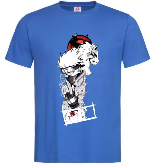 Чоловіча футболка Naruto Kakashi Яскраво-синій фото