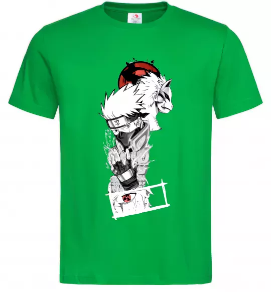 Чоловіча футболка Naruto Kakashi Зелений фото