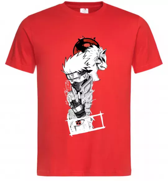 Чоловіча футболка Naruto Kakashi Червоний фото