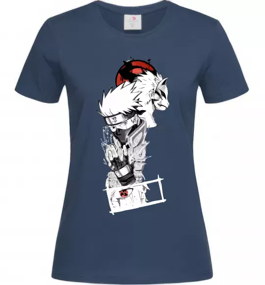 Жіноча футболка Naruto Kakashi Темно-синій фото