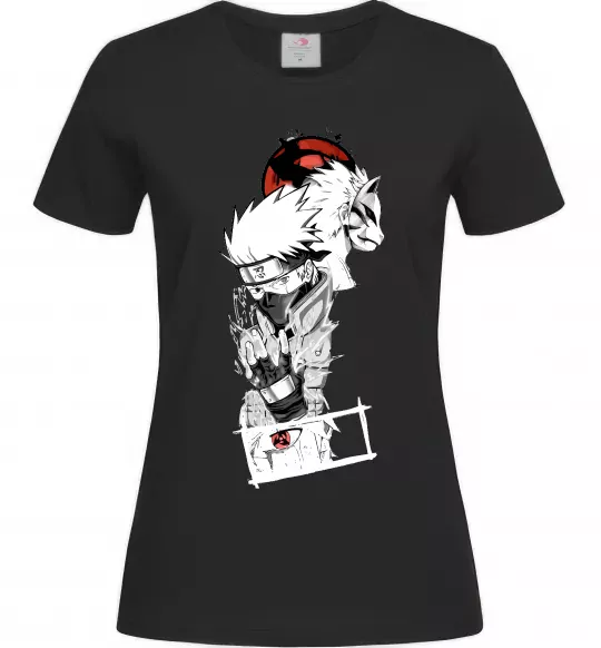 Жіноча футболка Naruto Kakashi Чорний фото
