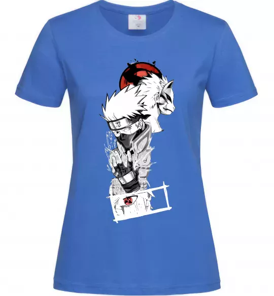 Жіноча футболка Naruto Kakashi Яскраво-синій фото