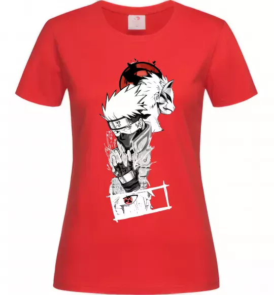 Жіноча футболка Naruto Kakashi Червоний фото