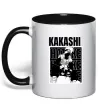 Чашка з кольоровою ручкою Kakashi Hatake Чорний фото
