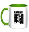 Чашка з кольоровою ручкою Kakashi Hatake Зелений фото