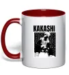 Чашка з кольоровою ручкою Kakashi Hatake Червоний фото