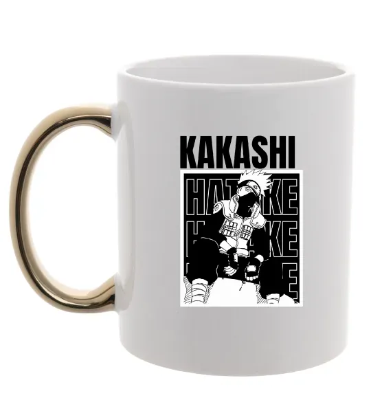 Чашка з кольоровою ручкою Kakashi Hatake Золото фото