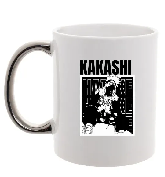Чашка з кольоровою ручкою Kakashi Hatake Срібло фото