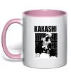 Чашка з кольоровою ручкою Kakashi Hatake Ніжно рожевий фото