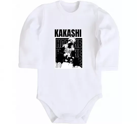 Дитячий бодік Kakashi Hatake Білий фото