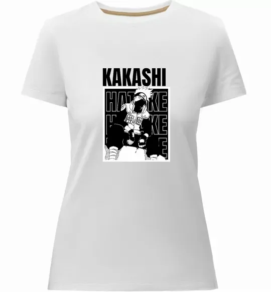 Женская премиум футболка Kakashi Hatake Белый фото