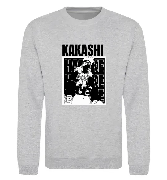 Свитшот Kakashi Hatake Серый меланж фото