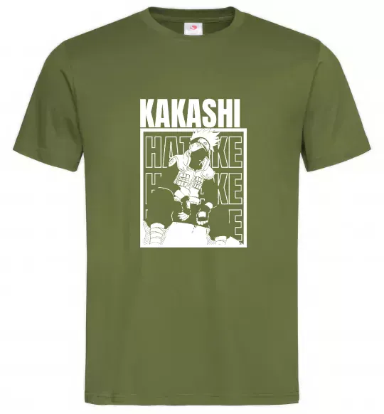 Чоловіча футболка Kakashi Hatake Оливковий фото