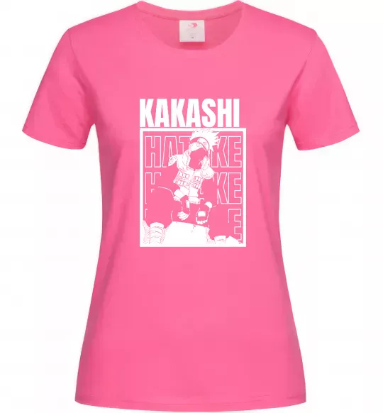 Жіноча футболка Kakashi Hatake Яскраво-рожевий фото