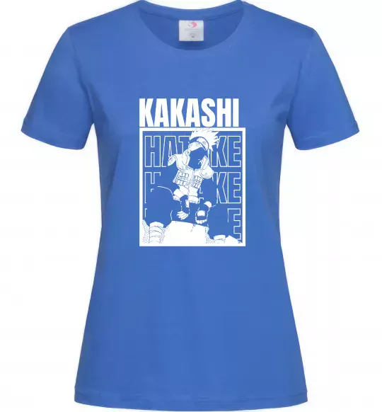 Жіноча футболка Kakashi Hatake Яскраво-синій фото