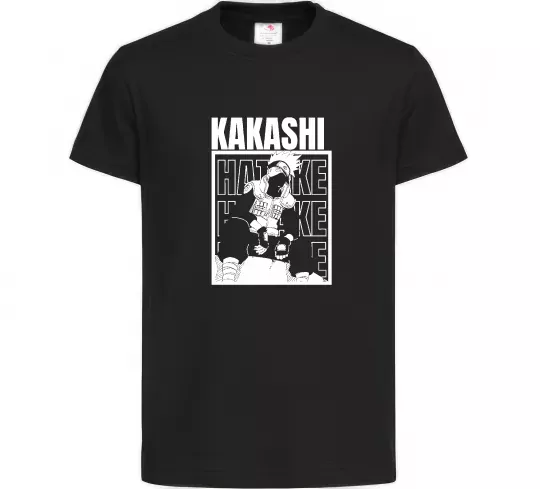 Дитяча футболка Kakashi Hatake Чорний фото