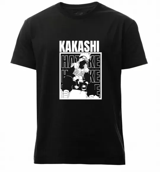 Чоловіча преміум футболка Kakashi Hatake Чорний фото