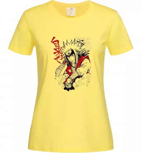 Жіноча футболка Jiraiya Лимонний фото