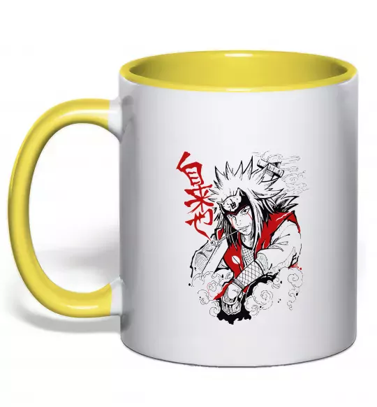Чашка з кольоровою ручкою Jiraiya Сонячно жовтий фото