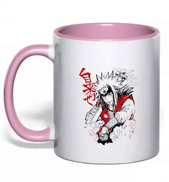 Чашка з кольоровою ручкою Jiraiya Ніжно рожевий фото
