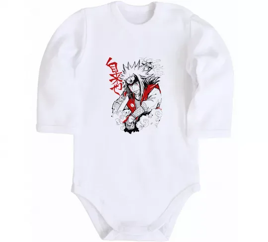 Дитячий бодік Jiraiya Білий фото
