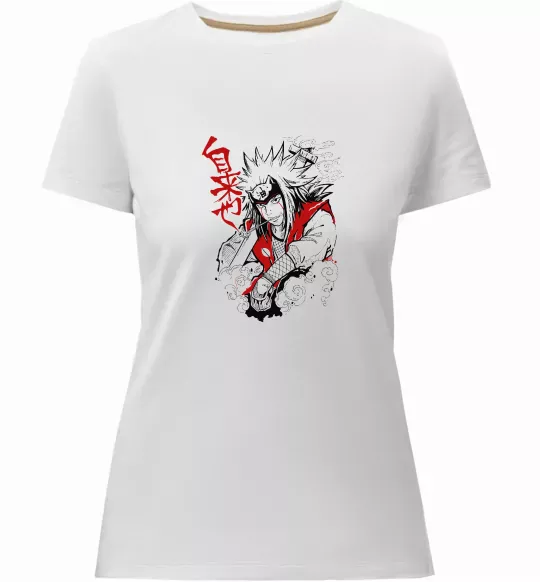 Женская премиум футболка Jiraiya Белый фото