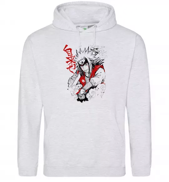 Чоловіча толстовка (худі) Jiraiya Сірий меланж фото