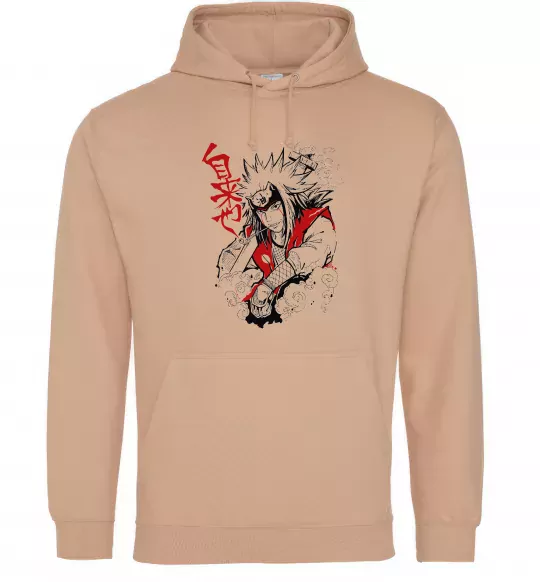 Женская толстовка (худи) Jiraiya Песочный фото