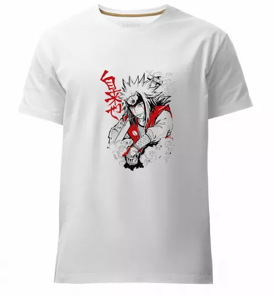 Чоловіча преміум футболка Jiraiya Білий фото