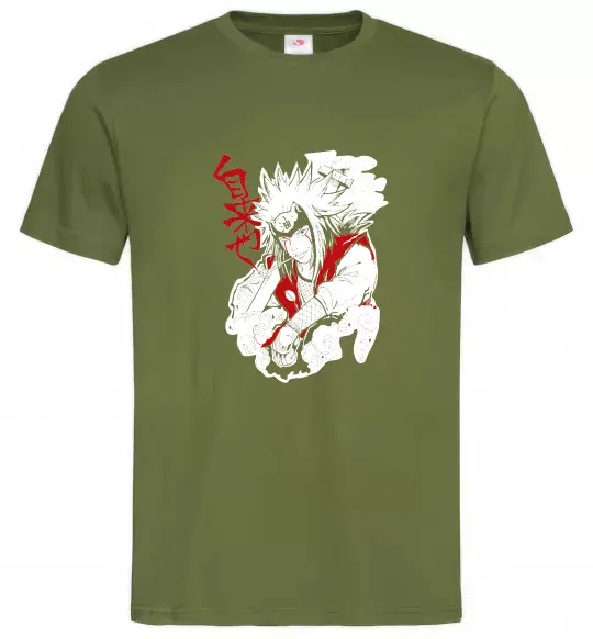 Чоловіча футболка Jiraiya Оливковий фото