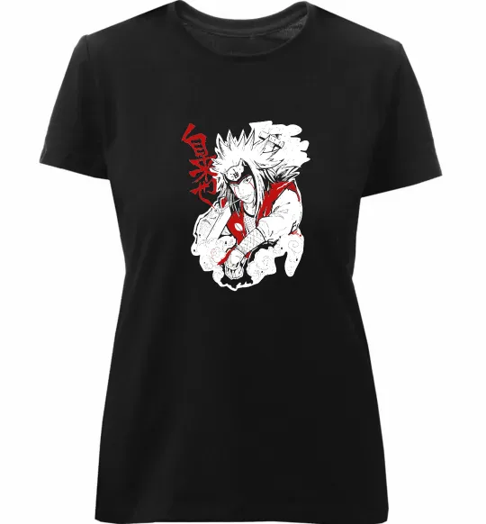 Женская премиум футболка Jiraiya Черный фото