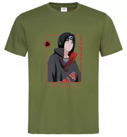 Чоловіча футболка Наруто Itachi Оливковий фото