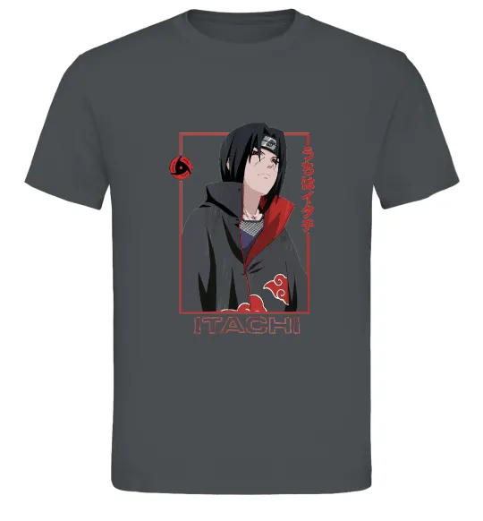 Чоловіча футболка Наруто Itachi Графіт фото