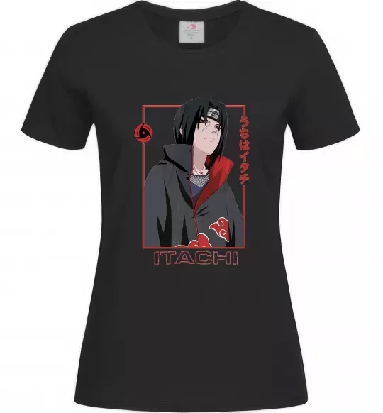 Жіноча футболка Наруто Itachi Чорний фото