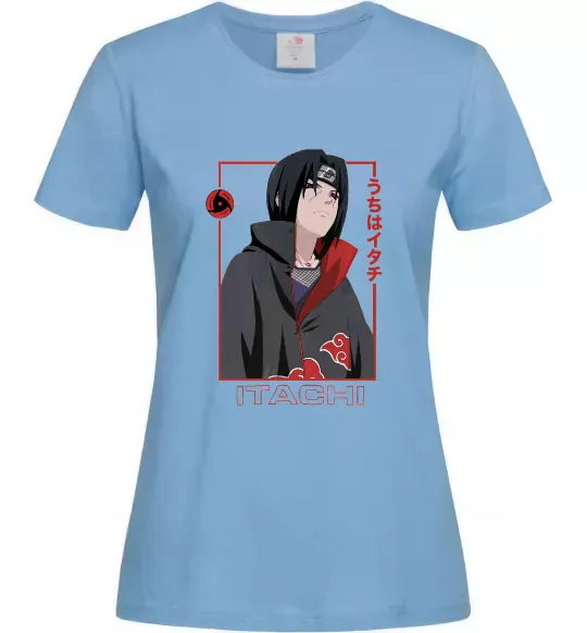 Жіноча футболка Наруто Itachi Блакитний фото