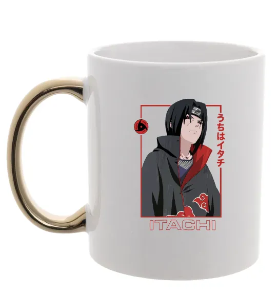Чашка з кольоровою ручкою Наруто Itachi Золото фото