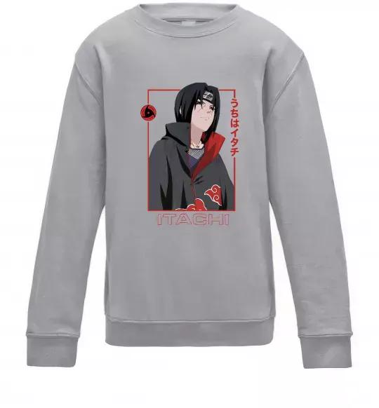 Дитячий світшот Наруто Itachi Сірий меланж фото