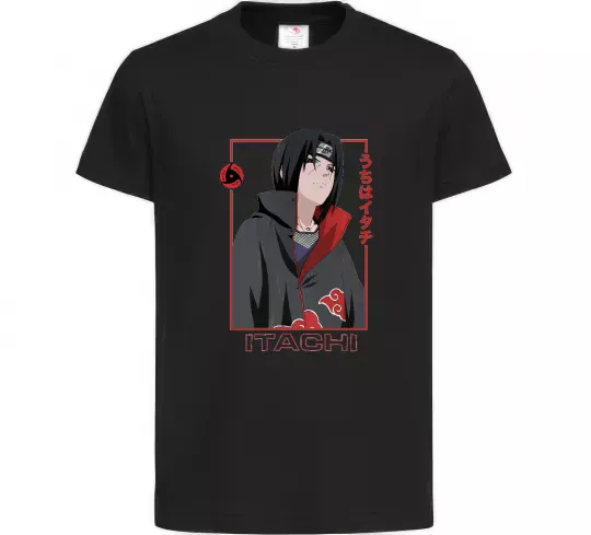 Дитяча футболка Наруто Itachi Чорний фото