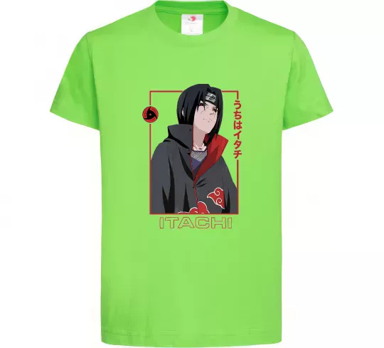 Дитяча футболка Наруто Itachi Лаймовий фото