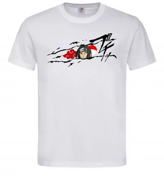 Чоловіча футболка Itachi Uchiha Akatsuki Білий фото