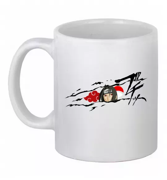Чашка керамічна Itachi Uchiha Akatsuki Білий фото