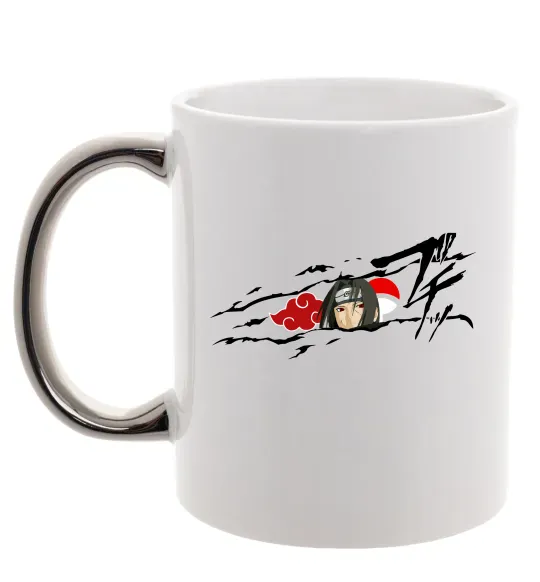 Чашка з кольоровою ручкою Itachi Uchiha Akatsuki Срібло фото