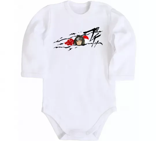 Детский боди Itachi Uchiha Akatsuki Белый фото